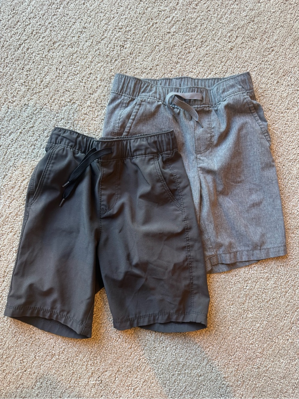 ON boys active Dri-fit Pull-On Shorts - Gray & Dark Charcoal